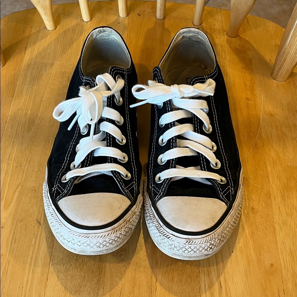 Women’s Converse Canvas Low-Top Sneakers with White Laces